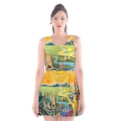 Grateful Dead Golden Road Scoop Neck Skater Dress by Bedest