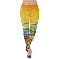 Grateful Dead Golden Road Velvet Leggings by Bedest