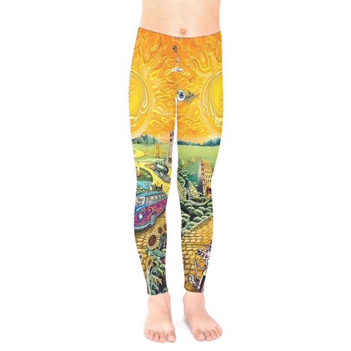 Grateful Dead Golden Road Kids  Leggings