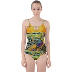 Grateful Dead Golden Road Cut Out Top Tankini Set by Bedest