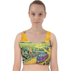 Grateful Dead Golden Road Velvet Racer Back Crop Top by Bedest