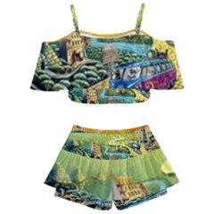 Grateful Dead Golden Road Kids  Off Shoulder Skirt Bikini by Bedest