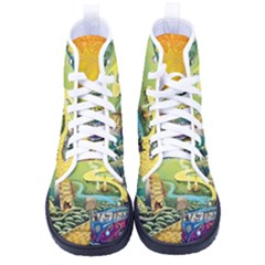 Grateful Dead Golden Road Kid s High-top Canvas Sneakers by Bedest