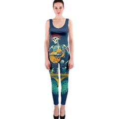 Grateful Dead Singing Skeleton One Piece Catsuit by Bedest