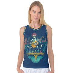 Grateful Dead Singing Skeleton Women s Basketball Tank Top by Bedest