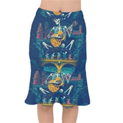 Grateful Dead Singing Skeleton Short Mermaid Skirt by Bedest