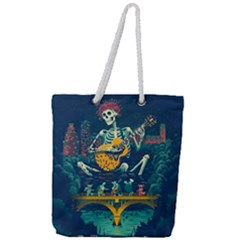 Grateful Dead Singing Skeleton Full Print Rope Handle Tote (large) by Bedest