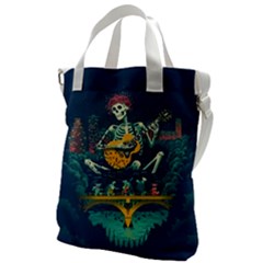 Grateful Dead Singing Skeleton Canvas Messenger Bag by Bedest