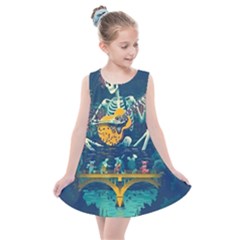 Grateful Dead Singing Skeleton Kids  Summer Dress