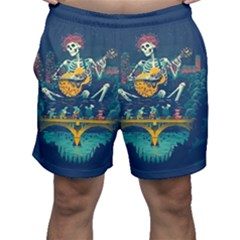 Grateful Dead Singing Skeleton Men s Shorts by Bedest