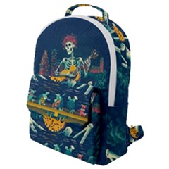 Grateful Dead Singing Skeleton Flap Pocket Backpack (small) by Bedest