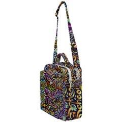 Graffiti Word Seamless Pattern Crossbody Day Bag by Bedest