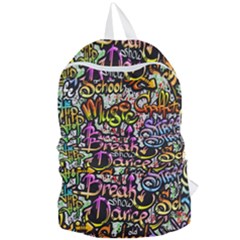 Graffiti Word Seamless Pattern Foldable Lightweight Backpack by Bedest