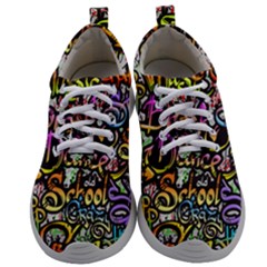 Graffiti Word Seamless Pattern Mens Athletic Shoes by Bedest