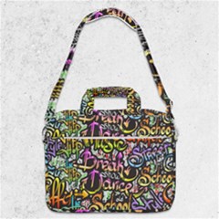 Graffiti Word Seamless Pattern Macbook Pro 13  Shoulder Laptop Bag  by Bedest