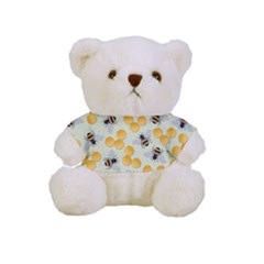 Bees Pattern Honey Bee Bug Honeycomb Honey Beehive Full Print Cuddly Teddy Bear by Bedest