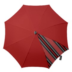 Altrosa Rosa Grau Streifen Hook Handle Umbrellas (medium) by 2607694c