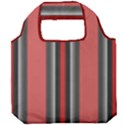 Dunkelrot4 Rosa Grau Streifen Dunkelrot3 Foldable Grocery Recycle Bag View1