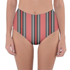 Dunkelrot4 Rosa Grau Streifen Dunkelrot3 Reversible High-waist Bikini Bottoms by 2607694c