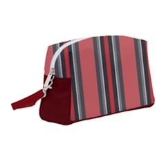 Dunkelrot4 Rosa Grau Streifen Dunkelrot3 Wristlet Pouch Bag (medium) by 2607694c