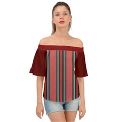 Dunkelrot4 Rosa Grau Streifen Dunkelrot3 Off Shoulder Short Sleeve Top by 2607694c