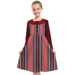 Dunkelrot4 Rosa Grau Streifen Dunkelrot3 Kids  Midi Sailor Dress by 2607694c