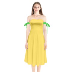 4 Farben Shoulder Tie Bardot Midi Dress by 2607694c