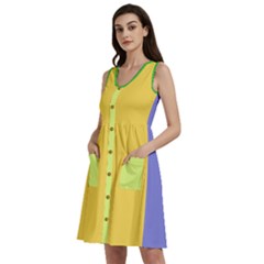 4 Farben Sleeveless Dress With Pocket by 2607694c