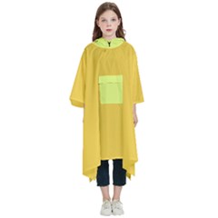 4 Farben Kids  Hooded Rain Ponchos by 2607694c