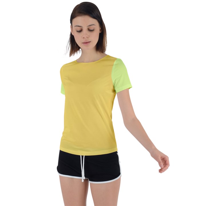 4 Farben Back Circle Cutout Sports T-Shirt