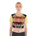 Gelb floral Cotton Crop Top View1