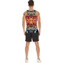 Gelb floral Men s Wide Collar Tank Top View4