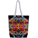 Gelb floral Full Print Rope Handle Tote (Small) View2