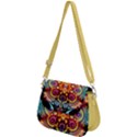 Gelb floral Saddle Handbag View2