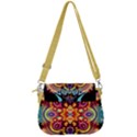 Gelb floral Saddle Handbag View3