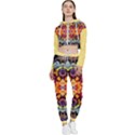 Gelb floral Cropped Zip Up Lounge Set View1