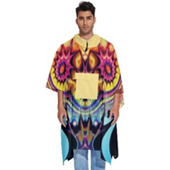 Gelb Floral Men s Hooded Rain Ponchos by 2607694c