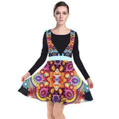 Abstrakte Blume Plunge Pinafore Dress by 2607694c