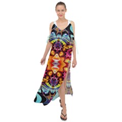 Abstrakte Blume Maxi Chiffon Cover Up Dress by 2607694c