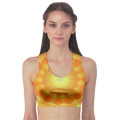 Sunshine Sunny Sun Abstract Yellow Fitness Sports Bra by Ravend