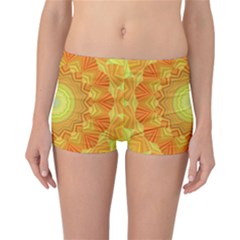 Sunshine Sunny Sun Abstract Yellow Reversible Boyleg Bikini Bottoms by Ravend