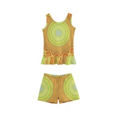 Sunshine Sunny Sun Abstract Yellow Kids  Boyleg Swimsuit by Ravend