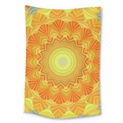 Sunshine Sunny Sun Abstract Yellow Large Tapestry by Ravend