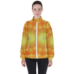 Sunshine Sunny Sun Abstract Yellow Women s High Neck Windbreaker by Ravend