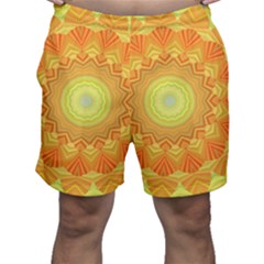 Sunshine Sunny Sun Abstract Yellow Men s Shorts by Ravend