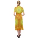 Sunshine Sunny Sun Abstract Yellow Keyhole Neckline Chiffon Dress View2