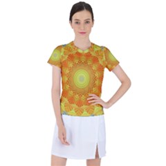 Sunshine Sunny Sun Abstract Yellow Women s Sports Top by Ravend