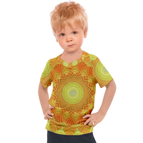 Sunshine Sunny Sun Abstract Yellow Kids  Sports T-shirt by Ravend