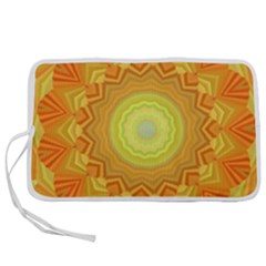 Sunshine Sunny Sun Abstract Yellow Pen Storage Case (m) by Ravend