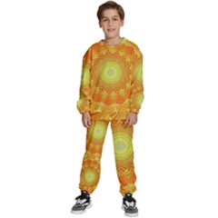 Sunshine Sunny Sun Abstract Yellow Kids  Sweatshirt Set